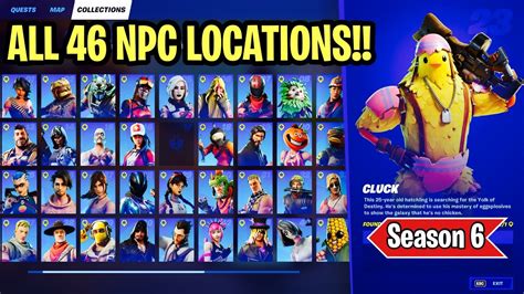 All 46 NPCs Bosses Characters Locations In Fortnite Chapter 2 Season