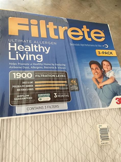 Filtrete Healthy Living Ultimate Allergen Reduction Filter Mpr 1900