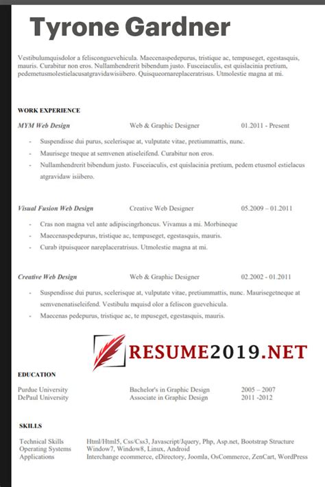 The biggest mistake teachers make is being vague on their resume. Professional Resume Examples 2019 ⋆ Best Resume 2019