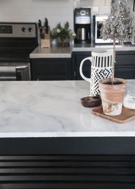 Faux Marble Countertops Diy Earnest Home Co