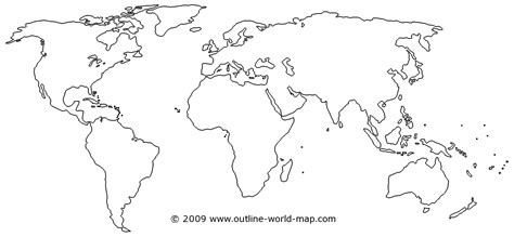 Continents Blank Map