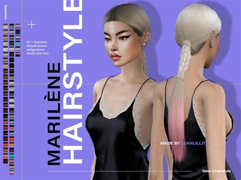 Leah Lilliths Leahlillith Marilene Hairstyle Sims Sims 4 Sims Hair