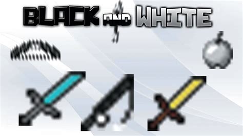 Minecraft Pvp Texture Pack Black And White Youtube