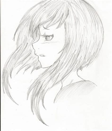 Manga Girl Hair Side View Eyes Side Anime Side View Side View