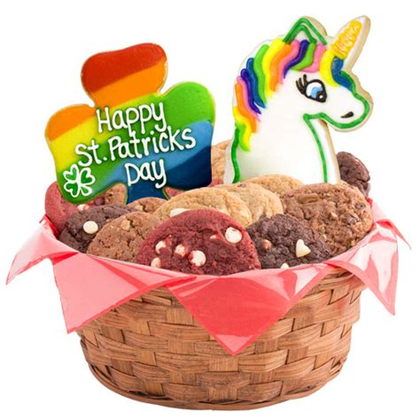 This link is to an external site that may or may not meet accessibility guidelines. St Patricks Day Cookie Basket | Cookies by Design