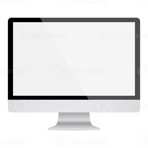 Computer Display With Blank White Screen 10829947 Png