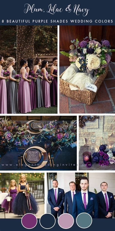 Plum Lilac And Navy Blue Wedding Colors Colors