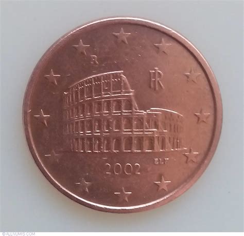 5 Euro Cent 2002 Euro 2002 5 Euro Cent Italy Coin 399