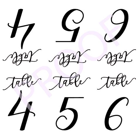 1 20 Table Numbers Template To Print On 12 X 12 Cardstock Etsy
