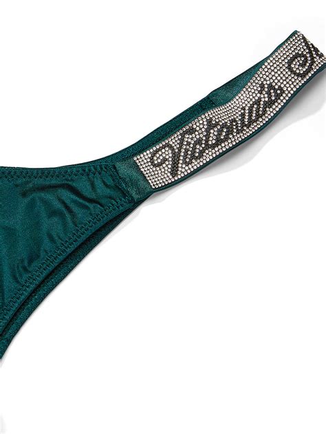 Victorias Secret Very Sexy Rhinestone Strap Thong Panty Logo Shine