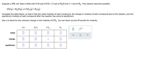 Suppose A Ml Flask Is Filled With Mol Of Co Chegg Hot Sex Picture