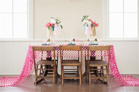 Polka Dots Pink Table Set Up House Of Turquoise Design Erich Mcvey