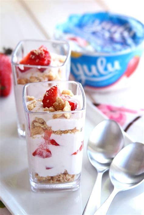 Strawberry Yogurt Parfaits With Yulu Dessert Recipes Easy Summer