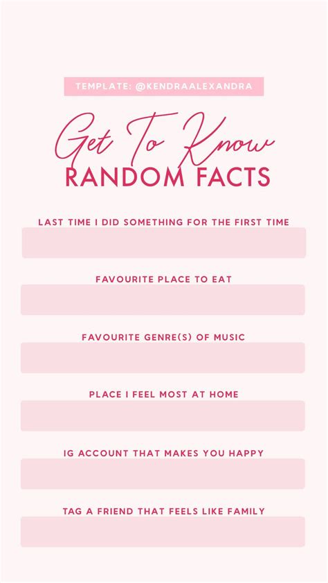 Get To Know Me Qanda Random Facts Instagram Story Template Instagram