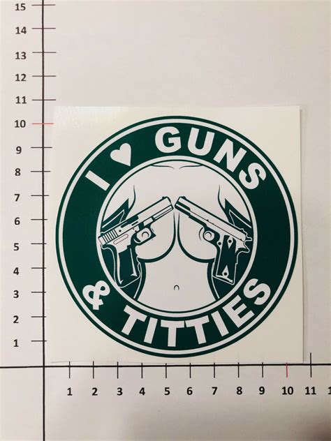 I Love Guns And Titties Aufkleber Sticker Tuning Auto Decal Oldschool