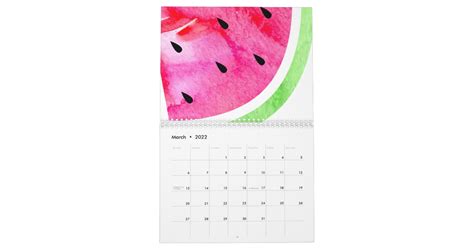 Watercolor Watermelon Calendar