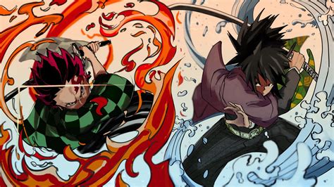 Demon Slayer Giyuu Tomioka Tanjirou Kamado Sword War Hd Anime Wallpapers Hd Wallpapers Id 40320