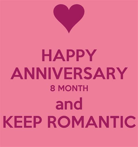 Happy Anniversary 8 Month And Keep Romantic Poster Keep Calm O Matic