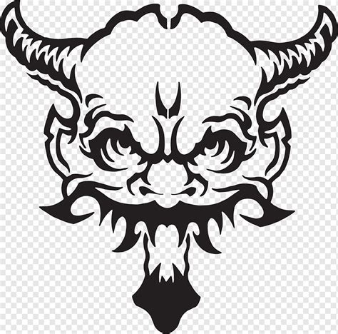 Devil Demon Demon Logo Monochrome Symmetry Png Pngwing