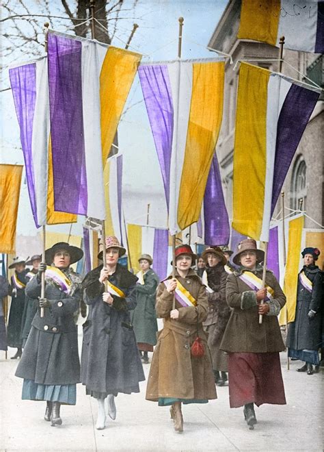Colorized Photos From Early Suffrage Marches Bring Womens History To