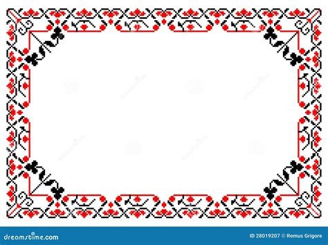 Romanian Traditional Frame Cdr Format Royalty Free Stock Photography