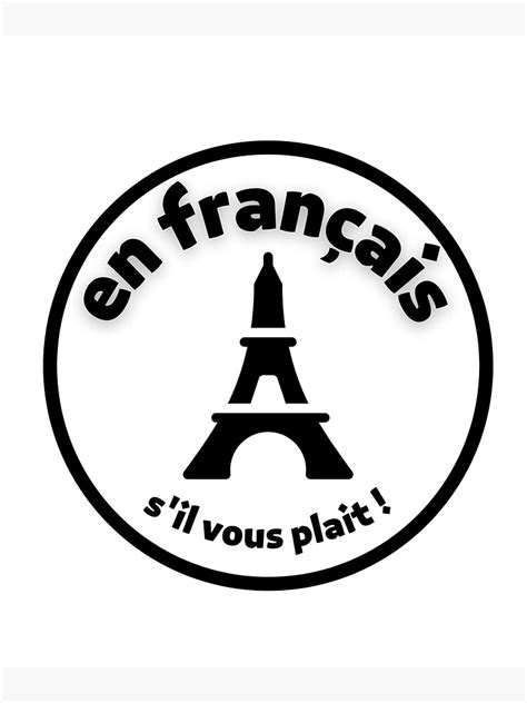En Français Svp In French Please Sticker For Sale By Alphakhama