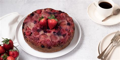 Upside Down Berry Pudding Recipe How To Make Upside Down Berry Pudding Baking Mad