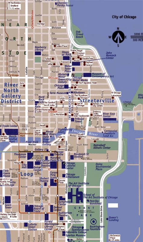 Hot Rooms Map Of Chicago Hotels