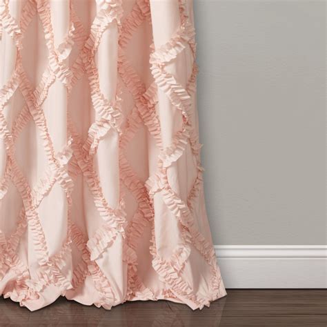 Lush Decor Ruffle Diamond Window Curtain Panels Blush Curtains Lush