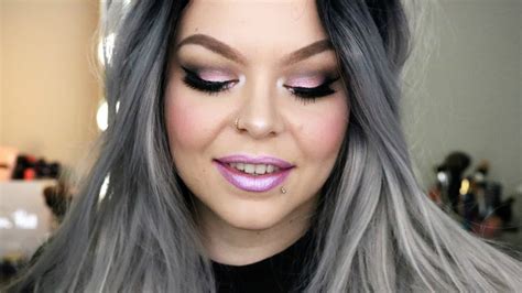 Pink And Grey Makeup Tutorial Brianne Says Youtube