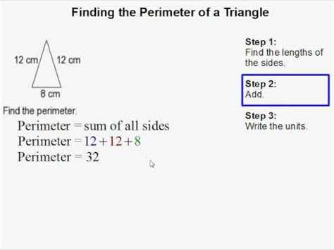 An uninterrupted wall surface does not have any design features butting up against it to alter the tiling add all the lengths together to find the perimeter in inches. Finding the Perimeter of a Triangle - YouTube