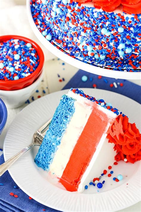 Red White And Blue Ice Cream Cake Fourth Of July Cake Recipe