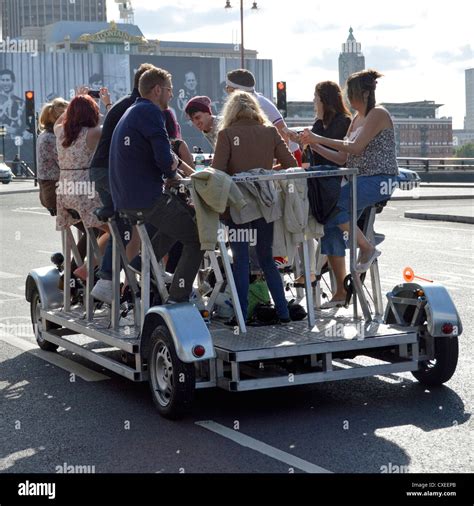 A Pedibus On Hire To A Group Of People Enjoying An Energetic Tour