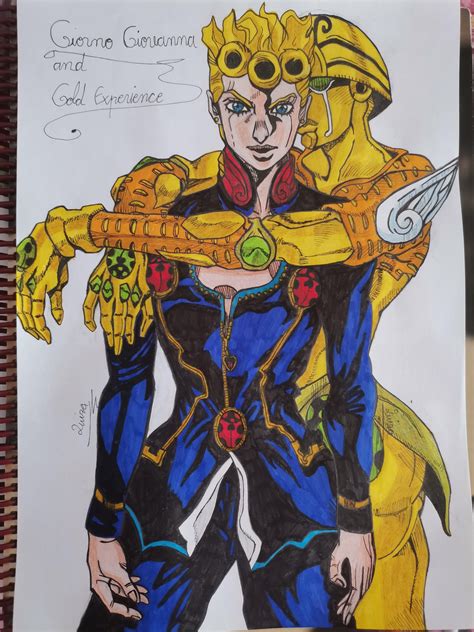 I Drew Manga Giorno And Gold Experience R StardustCrusaders