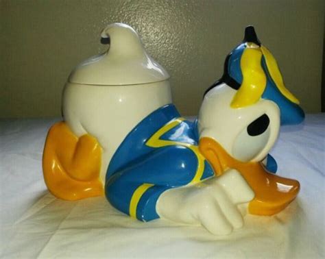 Disney Donald Duck Laying Down W Banana On Head Cookie Jar 491520144