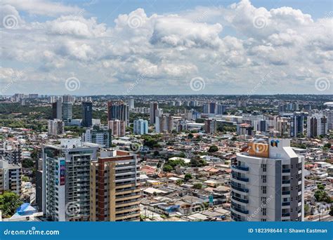 Overhead View Overlooking The City Of Manaus In The Amazonas Brazil