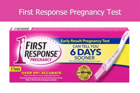 First Response Pregnancy Test The Earliest Pregnancy Test