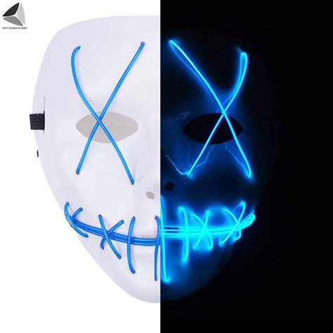 Sixtyshades Halloween Led Scary Masks 4 Modes Light Up Funny Masks For