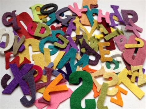 Wool Felt Die Cut Alphabet Letters 78 Random Size And Colored