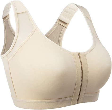 Omgshop Women Plus Size Full Coverage Front Closure Bra Back Support