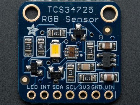 Raspberry Pi Rgb Color Sensor With Ir Filter And White Led Tcs34725