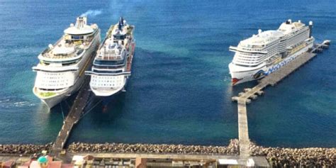 Three Cruise Ships Dock At Caribbean Port For The First Time In Over 20