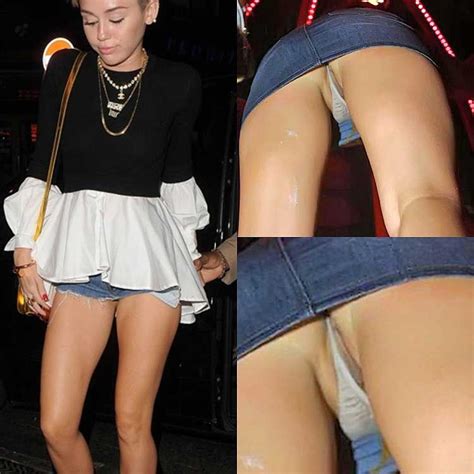 Miley Cyrus Upskirt Pussy Cumception