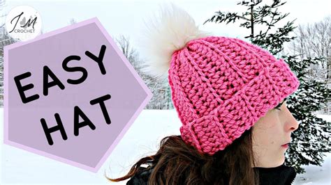 How To Crochet The Easiest Hat Ever Beginners Crochet Hat Adult