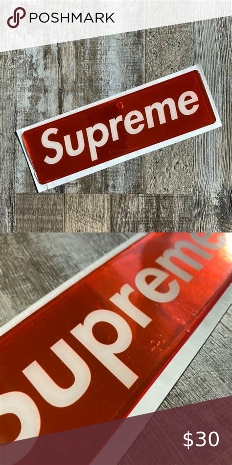 Supreme Plastic Box Logo Sticker In 2022 Logo Sticker Box Logo Logo