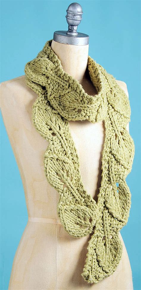 Free Knitting Pattern For Leaf Scarf Leaf Knitting Pattern Lace