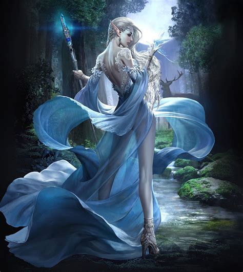 nenil âr lútphen high elf mage princess rpg character dark fantasy art fantasy kunst fantasy
