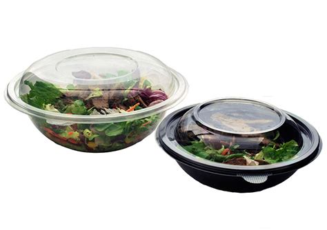 500ml Clear Plastic Salad Bowls Recycled Plastic Salad Bowls And Lids