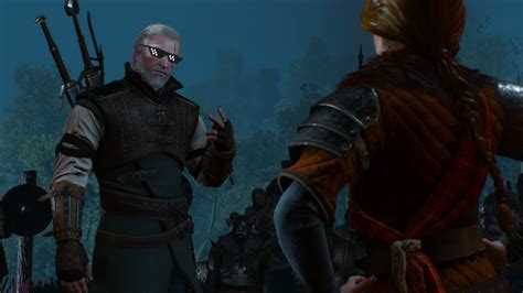 This is trying really hard to be rebellious, but isn't actually a rebel. "Peace out." - Geralt of Rivia : witcher