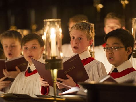 Choir Boys Christmas Greeting Musical Sound Card Once In Royal Davids